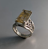 Rutilated Quartz, Sterling Silver Ring