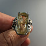 Rutilated Quartz, Sterling Silver Ring