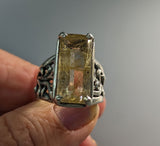 Rutilated Quartz, Sterling Silver Ring