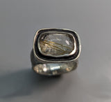 Rutilated Quartz Sterling Silver Ring