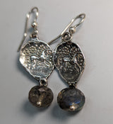 Sterling Silver Celtic Pony Ancient Coin Replica Earrings