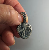 Sterling Silver Owl Ancient Coin Replica Pendant