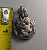 Sterling Silver Old Style Athena Ancient Coin Replica Pendant