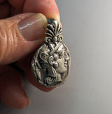 Sterling Silver Old Style Athena Ancient Coin Replica Pendant
