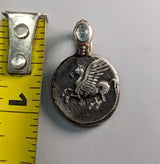 Sterling Silver Pegasus Ancient Coin Replica Pendant