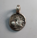 Sterling Silver Pegasus Ancient Coin Replica Pendant