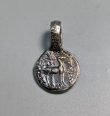 Sterling Silver Bee Ancient Coin Replica Pendant