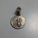 Sterling Silver Bee Ancient Coin Replica Pendant