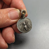 Sterling Silver Bee Ancient Coin Replica Pendant