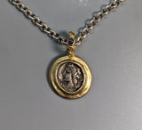 Arethusa/Pegasus AR Drachm, 14kt Gold Pendant