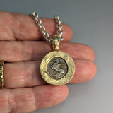 Arethusa/Pegasus AR Drachm, 14kt Gold Pendant