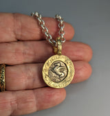 Arethusa/Pegasus AR Drachm, 14kt Gold Pendant