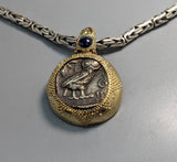 Old Style Athena Owl, AR Tetradrachm, 14kt Gold Pendant