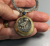 Old Style Athena Owl, AR Tetradrachm, 14kt Gold Pendant