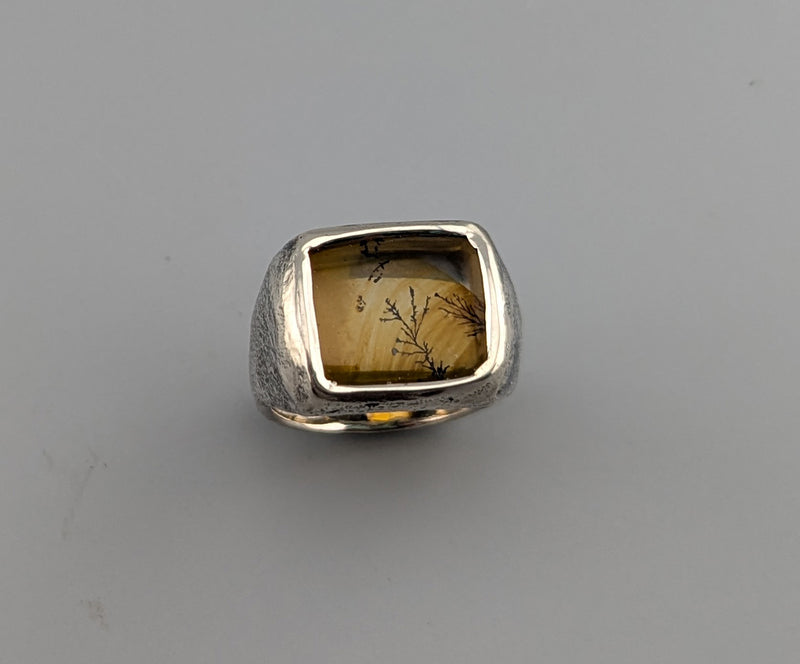 Dendritic Quartz, Sterling Silver RIng
