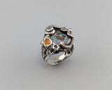 Yowah Boulder Opal Sterling Silver Octopus Ring