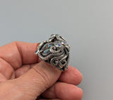 Yowah Boulder Opal Sterling Silver Octopus Ring