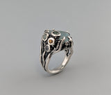 Natural Surface Aquamarine, Sterling Silver Ring