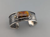 Marra Mamba Tiger Eye, Sterling Silver and 14kt Gold Cuff Bracelet