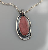 Fine Rhodochrosite Sterling Silver Pendant