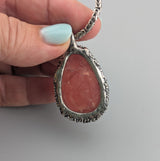 Fine Rhodochrosite Sterling Silver Pendant