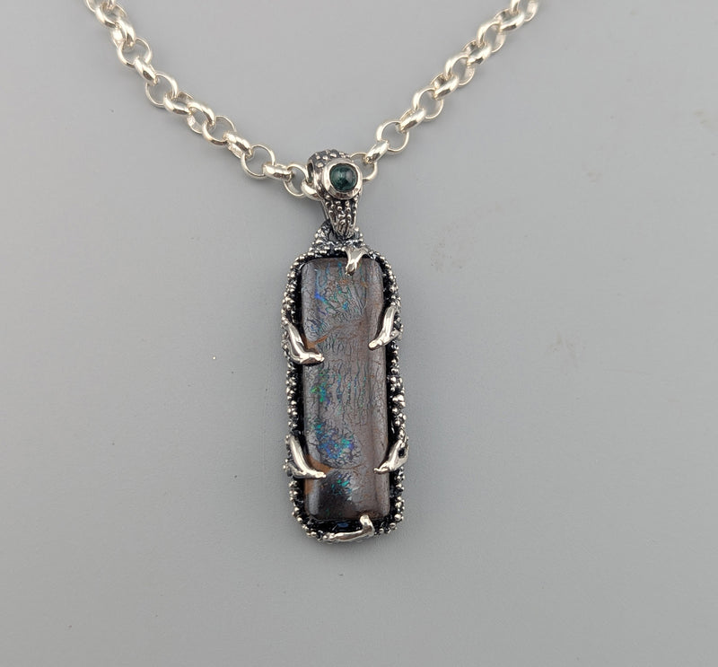 Yowah Boulder Opal Sterling Silver Pendant