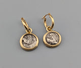Cheronesos Lion AR Hemidrachms in 14kt Gold Earrings