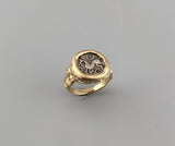 Ancient Celtic Pony Coin 14kt Gold Ring