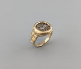 Ancient Celtic Pony Coin 14kt Gold Ring