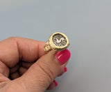 Ancient Celtic Pony Coin 14kt Gold Ring