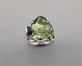 Bernd Munsteiner cut Tourmaline, Sterling Silver and 14kt Gold Ring