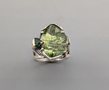 Bernd Munsteiner cut Tourmaline, Sterling Silver and 14kt Gold Ring