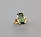 Green Tourmaline, 14kt Gold Ring