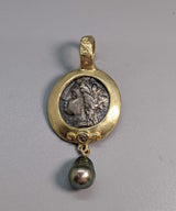 Demeter, AR Nomos, 14kt Gold Pendant
