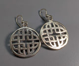 Medium Sterling Silver Meigle Celtic Earrings