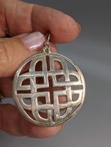 Large Sterling Silver Meigle Celtic Earrings