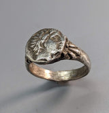 Sterling Silver Ancient Coin Replica Ring, Apollo