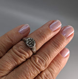 Sterling Silver Ancient Coin Replica Ring, Gorgon