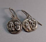Sterling Silver Ancient Coin Replica Earrings, The Twins