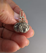 Sterling Silver Ancient Coin Replica Earrings, Celtic Face