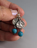 Sterling Silver Ancient Coin Replica Earrings, Horse Head