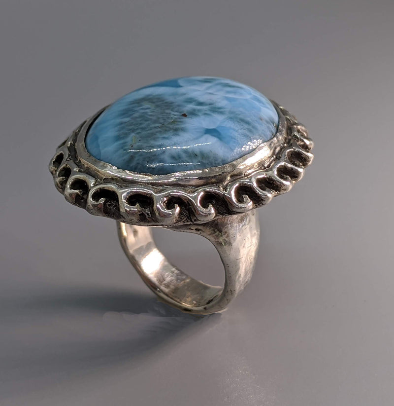 Larimar Sterling Silver Ring