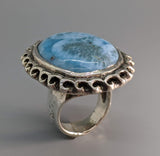 Larimar Sterling Silver Ring