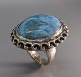 Larimar Sterling Silver Ring