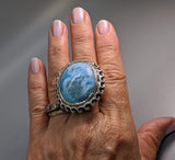 Larimar Sterling Silver Ring