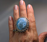 Larimar Sterling Silver Ring