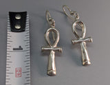 Sterling Silver Ankh Earrings