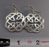 Medium Sterling Silver Book of Kells Round Earrings
