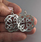 Medium Sterling Silver Book of Kells Round Earrings