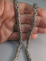 22" 6 mm Sterling Silver Balinese Chain
